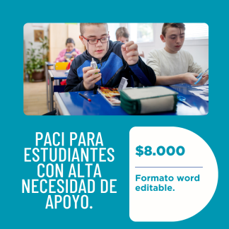 PACI para estudiantes con alta necesidad de apoyo