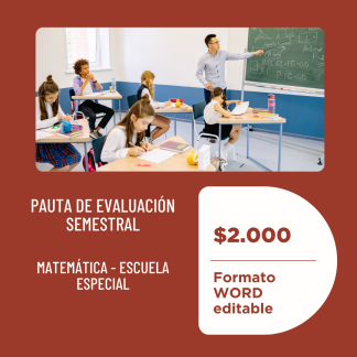 Pauta de Evaluación Matemática – Escuela especial
