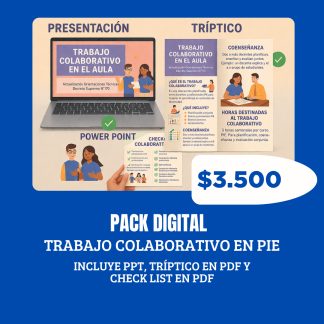 Pack digital para realizar taller "Trabajo colaborativo PIE"