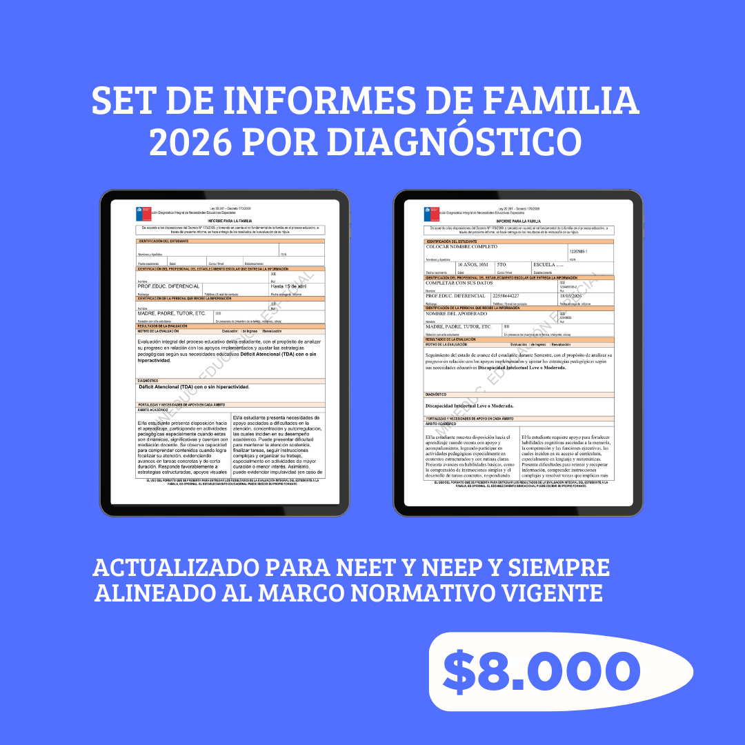 Set informes de familia