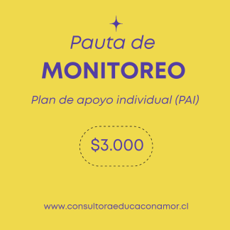 Pauta de monitoreo Plan de apoyo individual