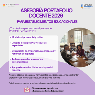 Asesoría portafolio docente 2026
