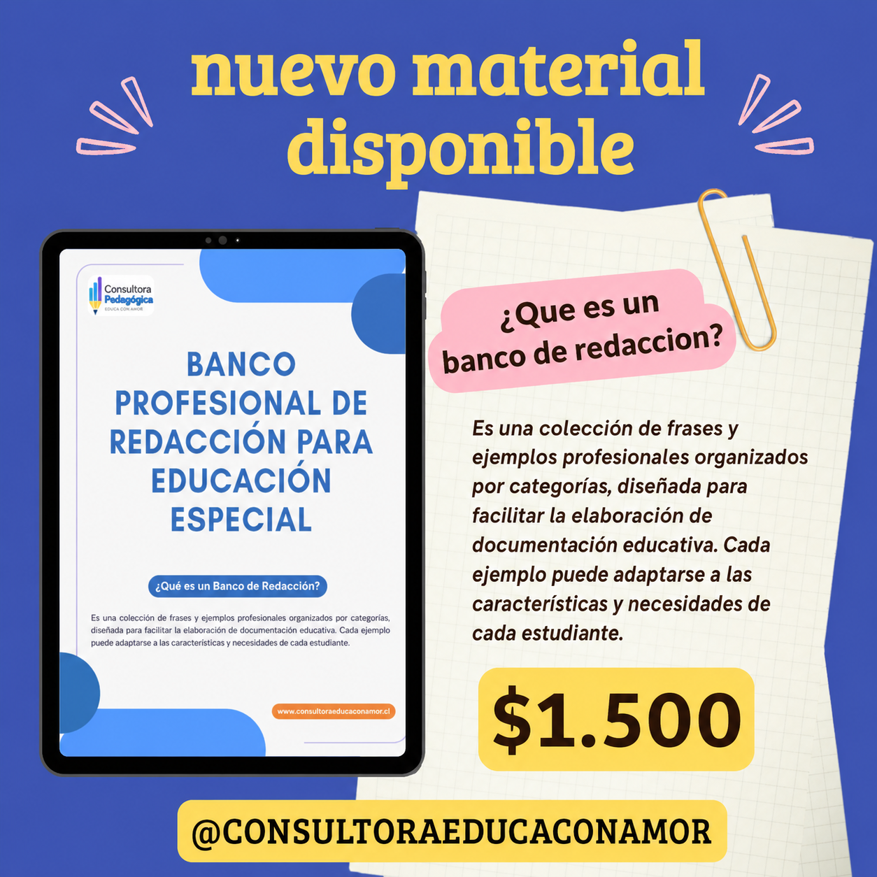 Banco Profesional de Redacción para Educación Especial